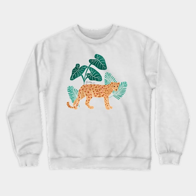 Jungle Cheetah Crewneck Sweatshirt by Erika & Her Kraft